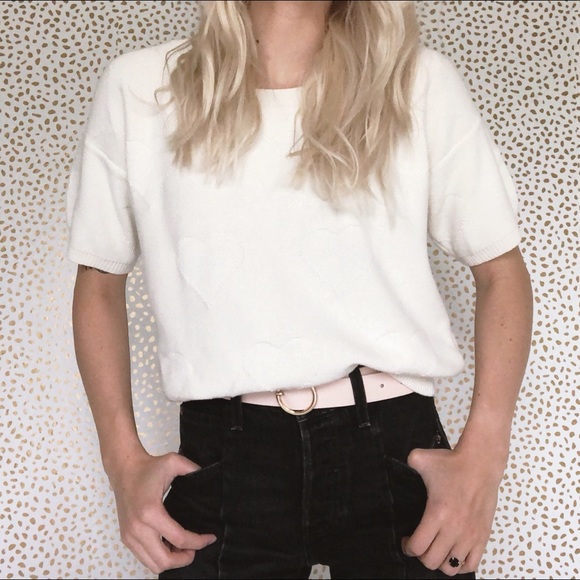 Madewell Sweaters - Madewell Short Sleeve Heart Sweater Size Medium